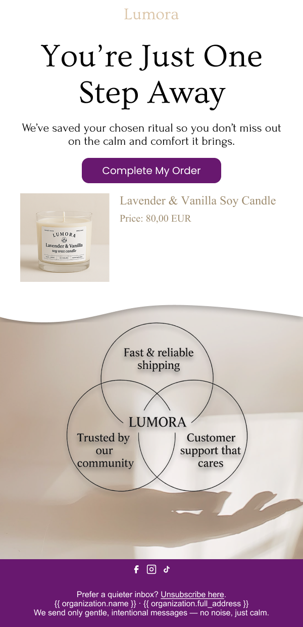 Abandoned flow Lumora — gentle reminder