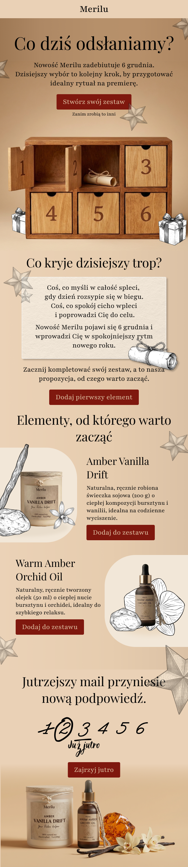 Merilu — angażujący mail z odkrywaniem produktu