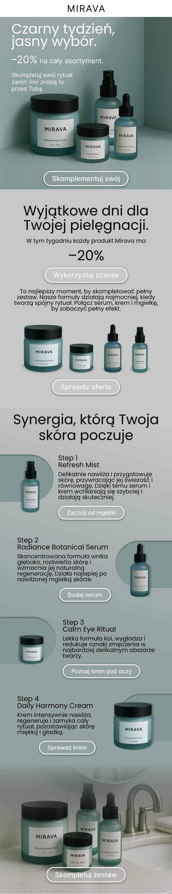 MIRAVA — sprzedażowy mail promocyjny