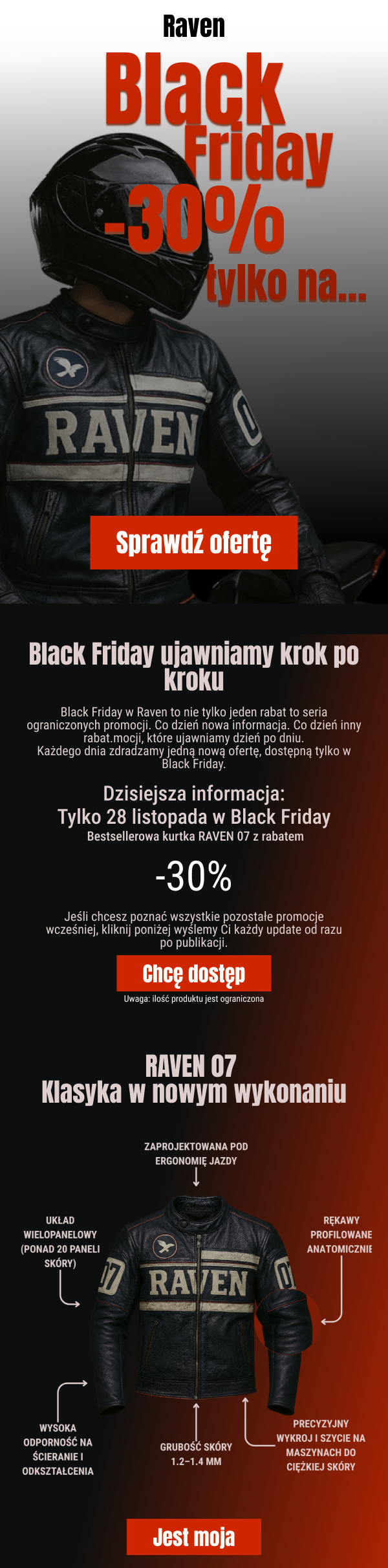RAVEN — Black Friday mail sprzedażowy